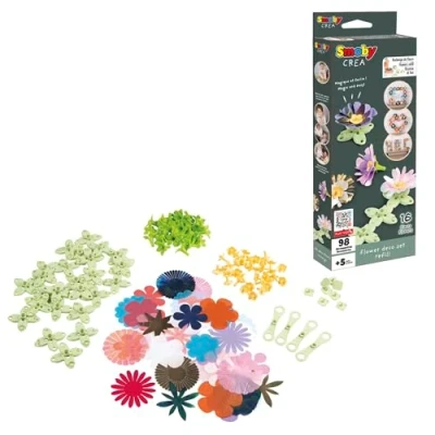 Afbeelding van Smoby Créa Navulset decoratieve bloemen handmatige activiteit workshop bloemencreatie 350411 aanvulling ref 7600350410