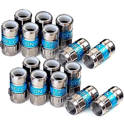 Afbeelding van Cabelcon F 56 5.1 Auto Install RG6/7 mm Nitin Compressie stekker enkel blauw 16 stuks
