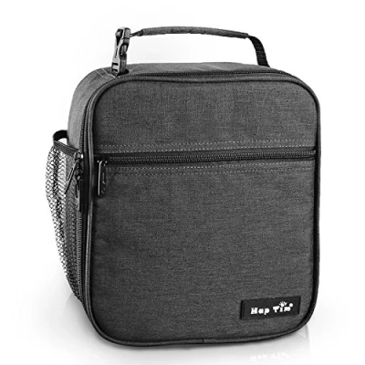 Afbeelding van Hap Tim geïsoleerde lunchtas voor volwassenen en kinderen, 6,5 l jongens mannen, vrouwen, stevige ruime tas, Bento lunchboxen (donkergrijs