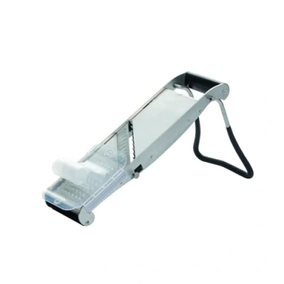 Afbeelding van LOUIS TELLIER Professionele roestvrijstalen mengkom Compact PRO met ergonomische schuin en standaard 2 Juliennezetstukken (4 &amp; 10 mm) Gemaakt in Frankrijk
