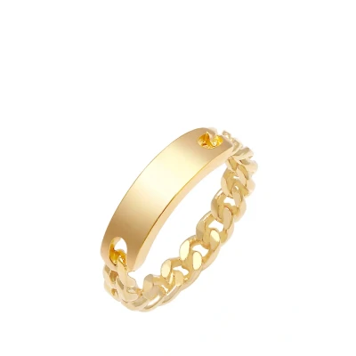 Afbeelding van Elli Chunky CHIC Ring goldcoloured, Dames, Maat: 54, Gold coloured