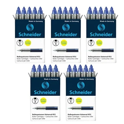 Afbeelding van Schneider Universal 852 Inktpatronen, uitwisbaar, voor Breeze, Base Senso/Ball en ID Duo, koningsblauw, 5 stuks