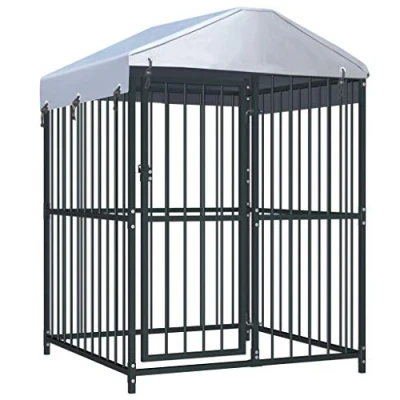 Afbeelding van vidaXL Hondenkennel voor buiten met dak 120x120x150 cm