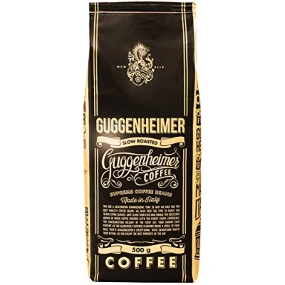 Afbeelding van GUGGENHEIMER COFFEE Koffiebonen 10 kg Extra langzaam geroosterd Weinig zuur en bittere stoffen Barista kwaliteit Fijne crème Beste espresso voor volautomatische machines