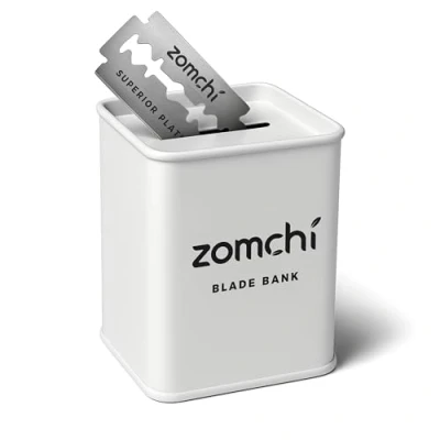 Afbeelding van ZOMCHI Doos voor het weggooien van scheermesjes Scheerapparaat Scheermes Recycling Box Wit