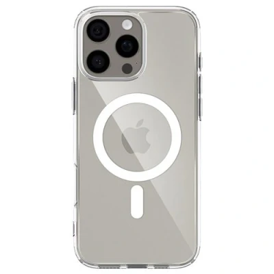 Afbeelding van Spigen Ultra Hybrid MagFit Hoesje Geschikt voor Apple iPhone 16 Pro Compatibel met MagSafe Back Cover Frost Transparant