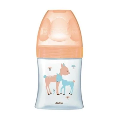 Image de Dodie Biberon Sensation+ Anti Coliques en Verre +0m Beige Biche 150ml