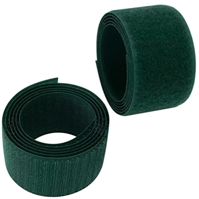 Afbeelding van AERZETIX C65987 Klittenband/rol 40mm 1 meter zelfhechtend Organizer/kabelbinder opknoping band kledingzak riem kleur: dennengroen polyamide en polyester