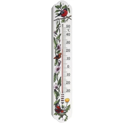 Afbeelding van TFA Dostmann Analoges Innen Außen Thermometer Wit, Bloemen