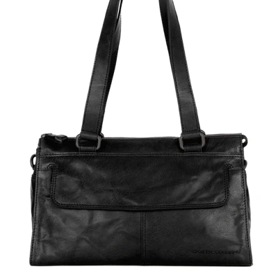 Afbeelding van Leather Shoulder bag Amity Black