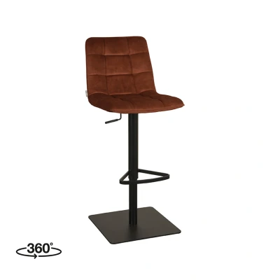 Afbeelding van LABEL51 Barkruk Juul Rust Velours 56x45x88 cm
