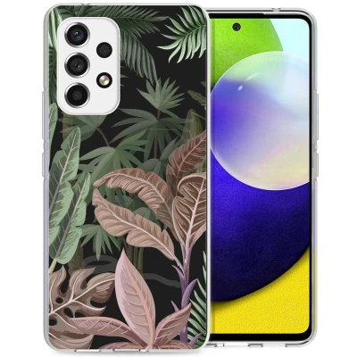 Afbeelding van iMoshion hoesje Geschikt voor Samsung Galaxy A53 Siliconen Design Groen / Dark Jungle