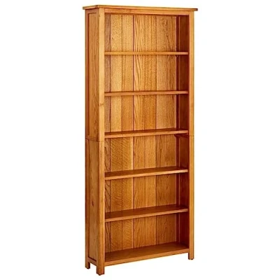 Image de vidaXL Bibliothèque à 6 étagères 80x22,5x180 cm Bois de chêne massif244470