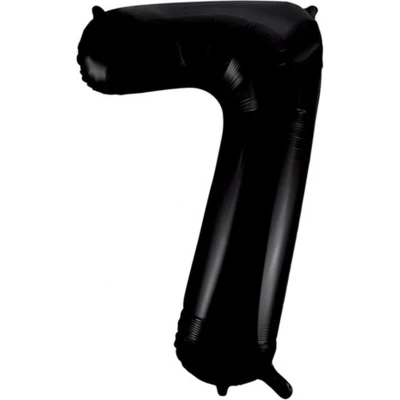 Afbeelding van Ballon folie 7 zwart 86cm