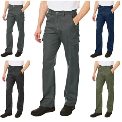 Afbeelding van Lee Cooper Heren 205 vracht multipocket vrachtwerk en werkkleding broek, grijs, 98 cm taille normale pijpen
