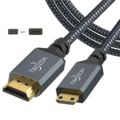 Afbeelding van Twozoh Mini HDMI naar Kabel 2M, met 2.0a/b 2.0, 1.4a, 4K Ultra HD, 3D, Full 1080p, HDR, ARC