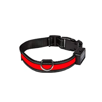 Afbeelding van Eyenimal halsband usb licht rood / zwart