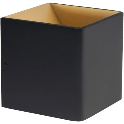 Afbeelding van Wandlamp up en down LED zwart met goud