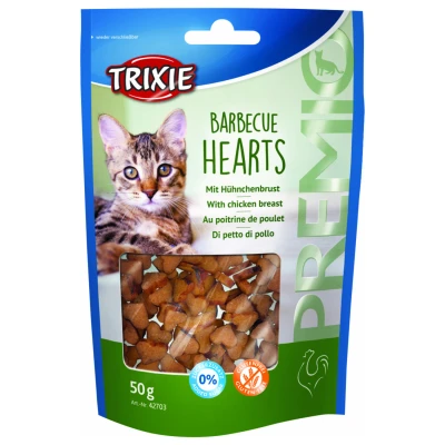 Afbeelding van Trixie Premio Barbecue Hearts Kattensnack 50 g