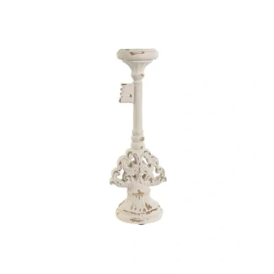 Afbeelding van Kaarshouder Home ESPRIT Wit Hars 18 x 50 cm 15 51,5