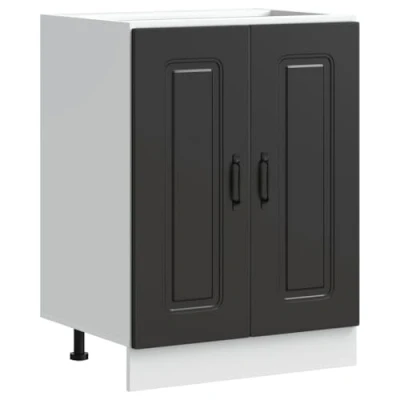 Afbeelding van vidaXL Spoelbakonderkast Kalmar 60x46x81,5 cm bewerkt hout zwart