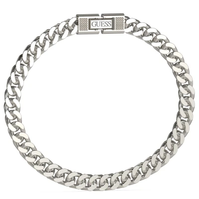Afbeelding van GUESS heren Schakelarmband met logo JUMB04086JWSTS