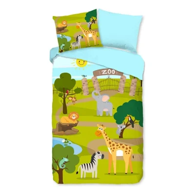 Afbeelding van Good Morning Dekbedovertrek dierentuin 1 persoons