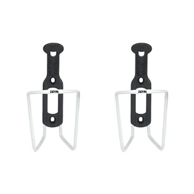 Afbeelding van ZEFAL Alu Plast 124 Pack set met twee fietsflessenhouders flessenhouder van aluminium voor alle soorten fietsen licht en robuust wit