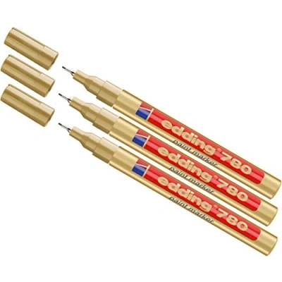 Afbeelding van Edding Lakmarker 780, 0,8 mm (3 x goud)