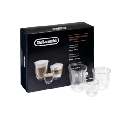 Afbeelding van DeLonghi Kopjes Fancy collection Set van 6 glazen, 2x Espresso, Cappuccino, Melk 5513296671