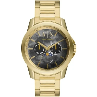 Afbeelding van Armani Exchange Banks AX1737 Horloge Staal Goudkleurig Ø 44 mm