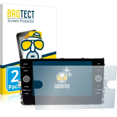 Afbeelding van BROTECT Screenprotector voor Volkswagen Polo GTI 2019 Composition Media 8&quot; Folie Beschermfolie matte (2 Stuks)