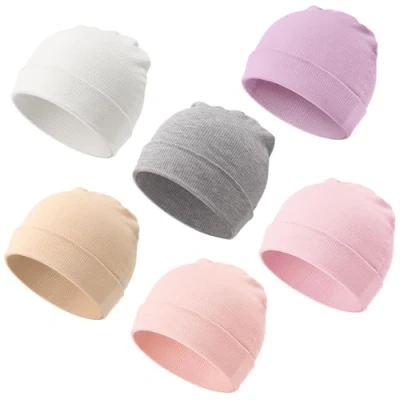 Afbeelding van DRESHOW 6 stuks babymuts voor pasgeborenen, peuters, zacht, schattig, gebreid, baby&#039;s, uniseks, ziekenhuismutsen, warm, kinderen, jongens en meisjes, 0 24 maanden, Sets: Beanie Hoeden