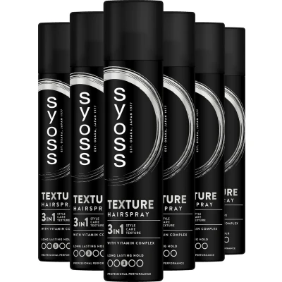 Afbeelding van Syoss Texture Haarspray 6x300 ml Voordeelverpakking