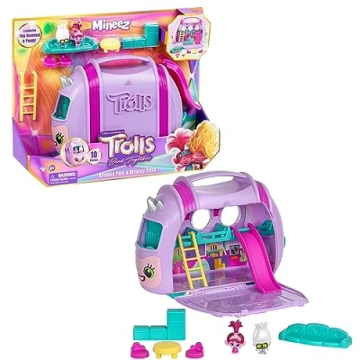 Afbeelding van Trolls 3 DreamWorks Rhonda speel en tentoonstellingset met 10 minifiguren, 24306, meerkleurig