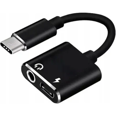 Afbeelding van Co2® Adapter Jack 3.5mm AUX naar USB C Kabel Snelladen DAC