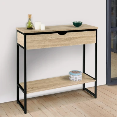 Afbeelding van Console 1 tiroir DETROIT étagère design industriel