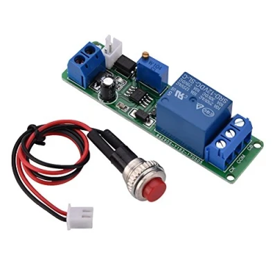 Afbeelding van Timermodule, 12 V DC, instelbare vertraging, timerrelais, aan/uit schakelaar