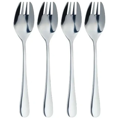 Afbeelding van KitchenCraft MasterClass 3 in 1 vorken, roestvrij staal, 4 stuks