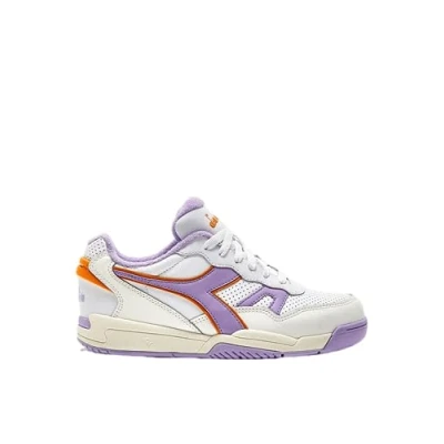 Afbeelding van Diadora Winner Sneakers laag, Dames, Maat: 38, White/purple rose Leer en imitatieleer