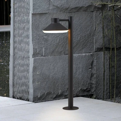 Afbeelding van EGLO Ninnarella led vloerlamp voor buiten, tuinlamp, staande zwarte metalen lantaarn, witte kunststof, padverlichting met GU10 lamp, warm wit, IP44