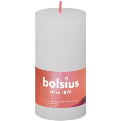 Afbeelding van Bolsius kaars rustiek Cloudy White 100/50 mm