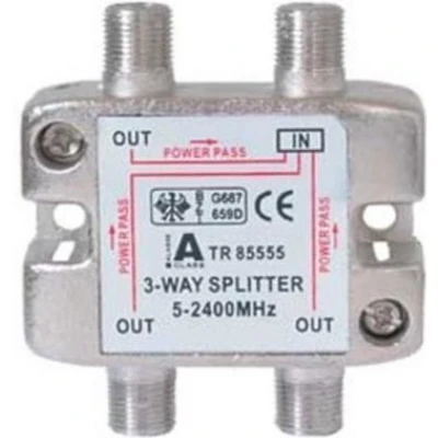 Afbeelding van F satelliet splitter met 3 uitgangen / 5 2400 MHz