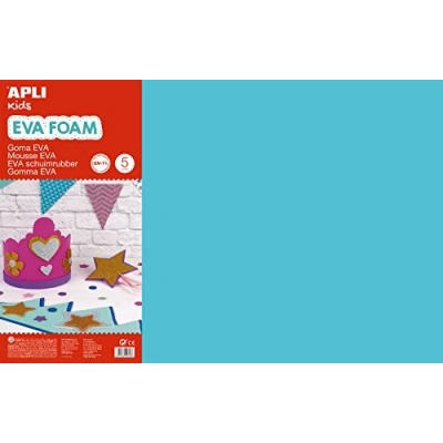 Afbeelding van Apli Kids EVA Foam vellen 60 x 40 cm Lichtblauw 5 vel