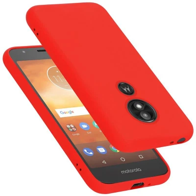 Afbeelding van Cadorabo Hoesje geschikt voor Motorola MOTO E5 PLAY GO in LIQUID ROOD Beschermhoes gemaakt van flexibel TPU silicone Case Cover