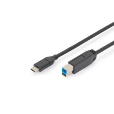 Afbeelding van Ansmann USB kabel 3.2 Gen1 (USB 3.0 / 3.1 Gen1) C stekker, B stekker 1.80 m Zwart Afgeschermd (dubbel) AK 300149 018 S