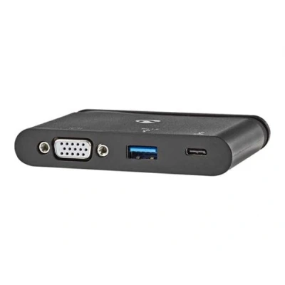 Image de Nedis TCARF220BK Concentrateur (hub) 1 x VGA + SuperSpeed USB C (alimentation électrique) de bureau