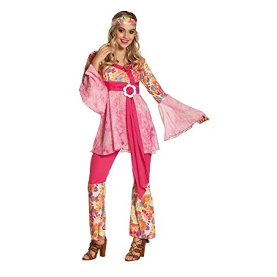 Afbeelding van Boland Kostuum Happy diva (36/38) Volwassenen Hippie 60&#039;s &amp; 70&#039;s Flower Power