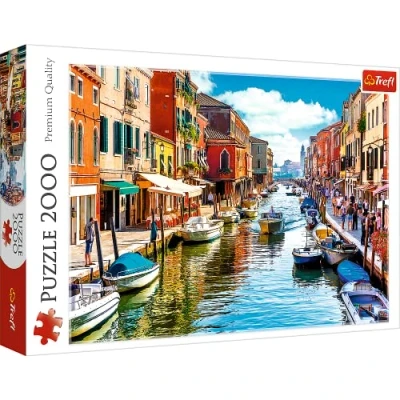 Image de Trefl, Puzzle, Île de Murano, Venise, 2000 Pièces, Haute Qualité, Italie, Paysage, Vue Romantique, Vacances pour Adultes et Enfants à partir 12 ans