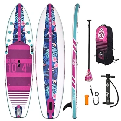 Afbeelding van Skiffo Elle 10&#039;4&quot; Vrouwelijke SUP Board Set inclusief peddel, draagtaas, pomp &amp; reparatie kit 105KG maximale belasting 297x76x13cm 236L